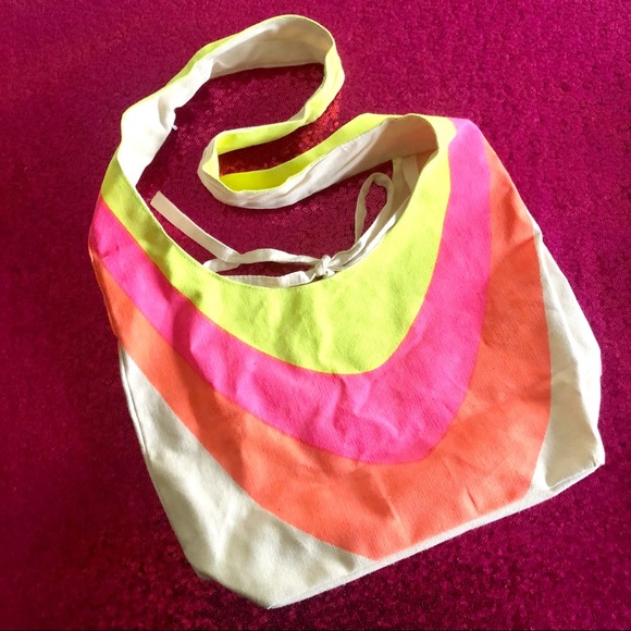 Vintage Handbags - 🎟NEON Canvas Satchel Shoulder Bag